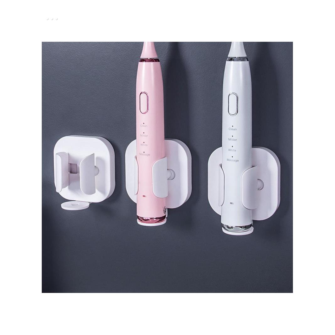 伸缩重力感应电动牙刷架挂架免打孔壁挂收纳架情侣牙刷沥水置物架