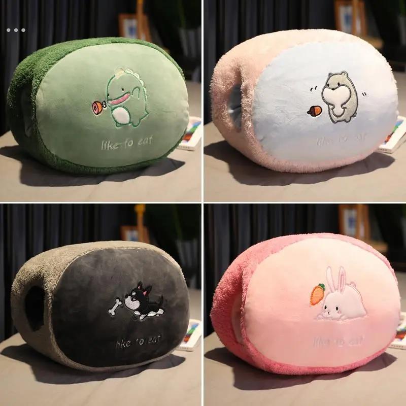 男孩枕头可以作为一个堡垒两用玩具，有洞的男人和女人午睡枕头，