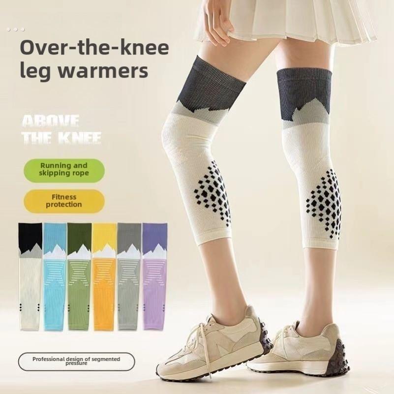 运动袜1双装专业护膝肌能压力护腿套健身运动跑步跳绳压缩袜套M