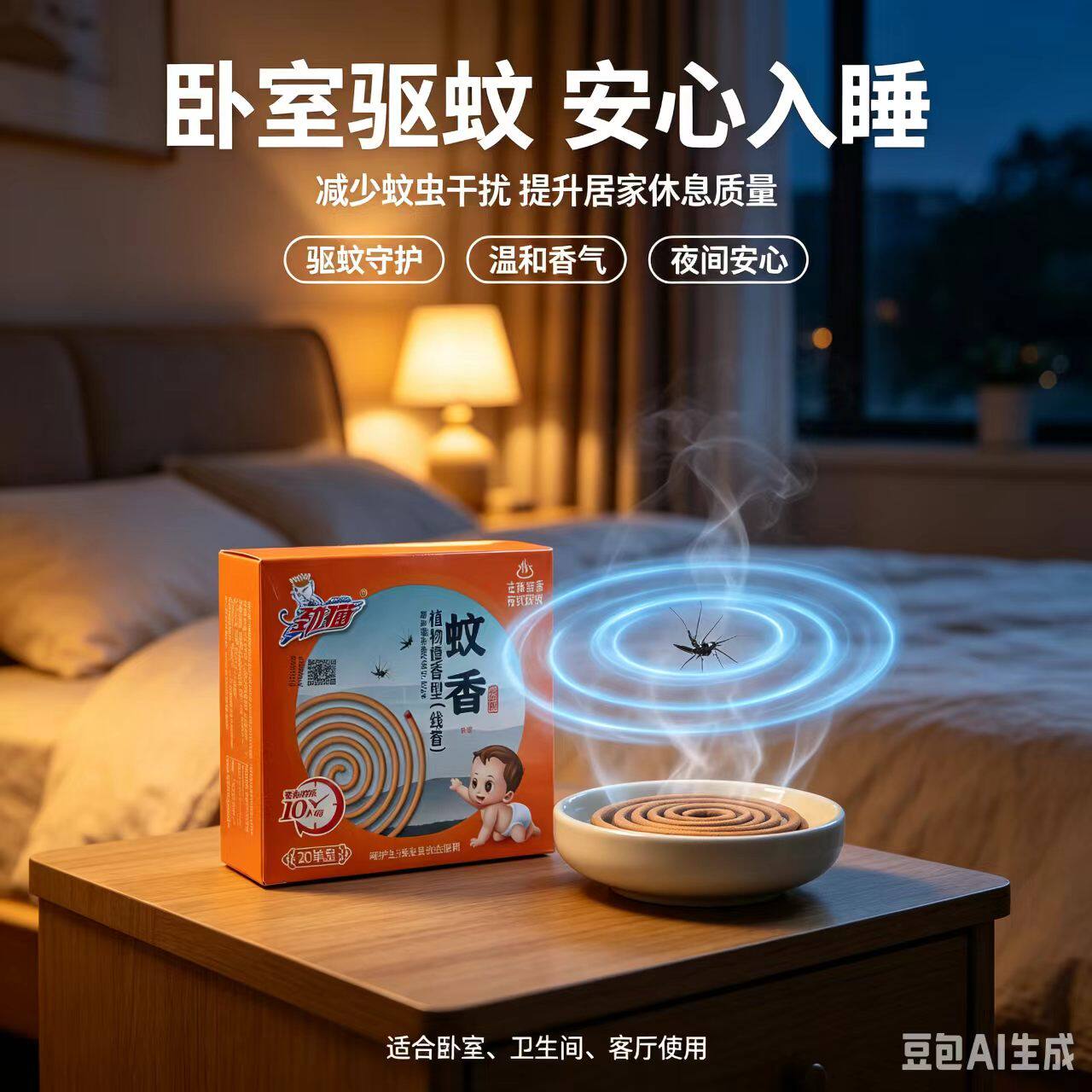 劲猫檀香强力持久留香驱蚊盘香