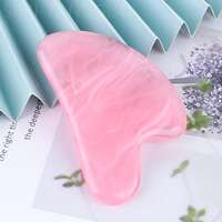 Natural Jade Stone Gua Sha Massage Board Rose Quartz Guasha thumbnail 2