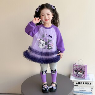 女童连衣裙春秋2026新款洋气儿童巨好看卫衣女孩春装长袖公主裙子