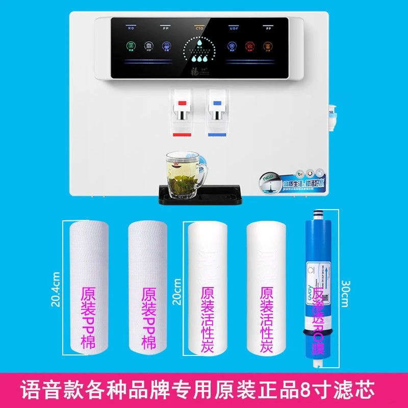净水器滤芯白色语音款直饮加热一体机RO100G反渗透膜PP棉专用