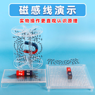 立体磁感线演示板 初高中物理磁学实验器材 搭配条形蹄形磁铁 直观展示磁场分布 教师课堂教学专用演示仪器