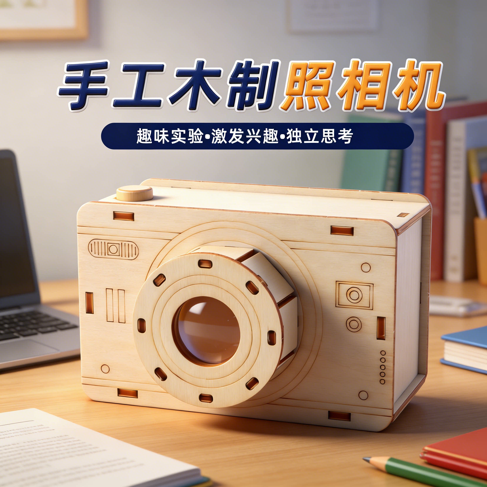 自制照相机模型拼装拼搭材料小发明儿童小学科学手工凸透镜成像的应用