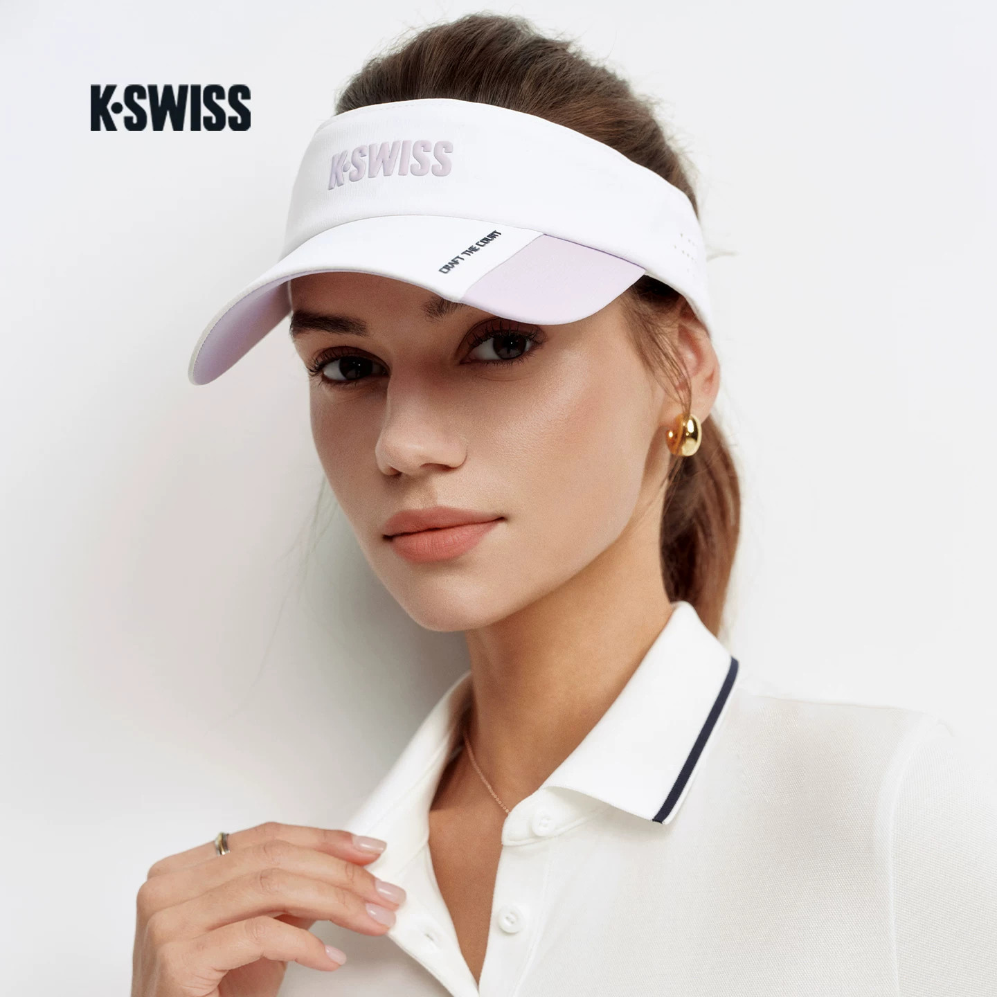 KSWISS盖世威运动帽女 26夏季新款 休闲网球空顶帽C3621-353-1SZ