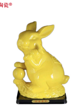 陶瓷十二生肖招财兔创意摆件摆设动物工艺礼品