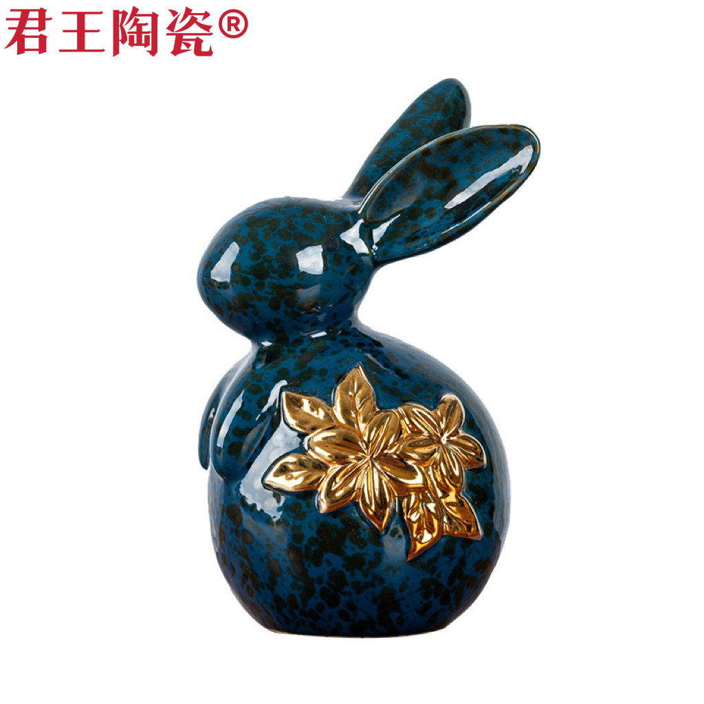 陶瓷珍藏版陶瓷存钱罐儿童理财零钱罐兔年吉祥物书桌装饰硬币