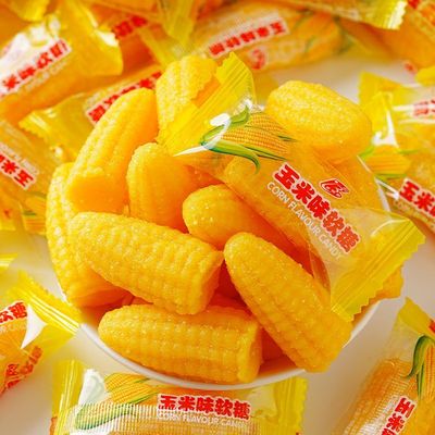 玉米软糖粟米烧玉米味软糖芒果味结婚婚庆喜糖袋装年货批发零食