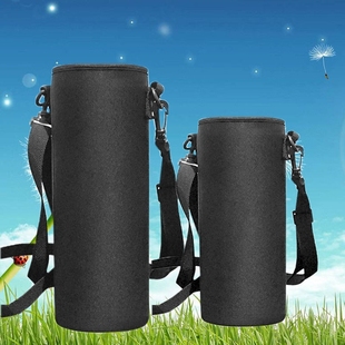 斜跨杯套玻璃保温大容量保护套防摔背带水杯袋300-1500毫升通用