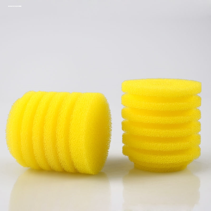 鱼缸内置过滤器棉芯圆形过滤棉生化棉过滤滤芯黄色替换棉过滤棉