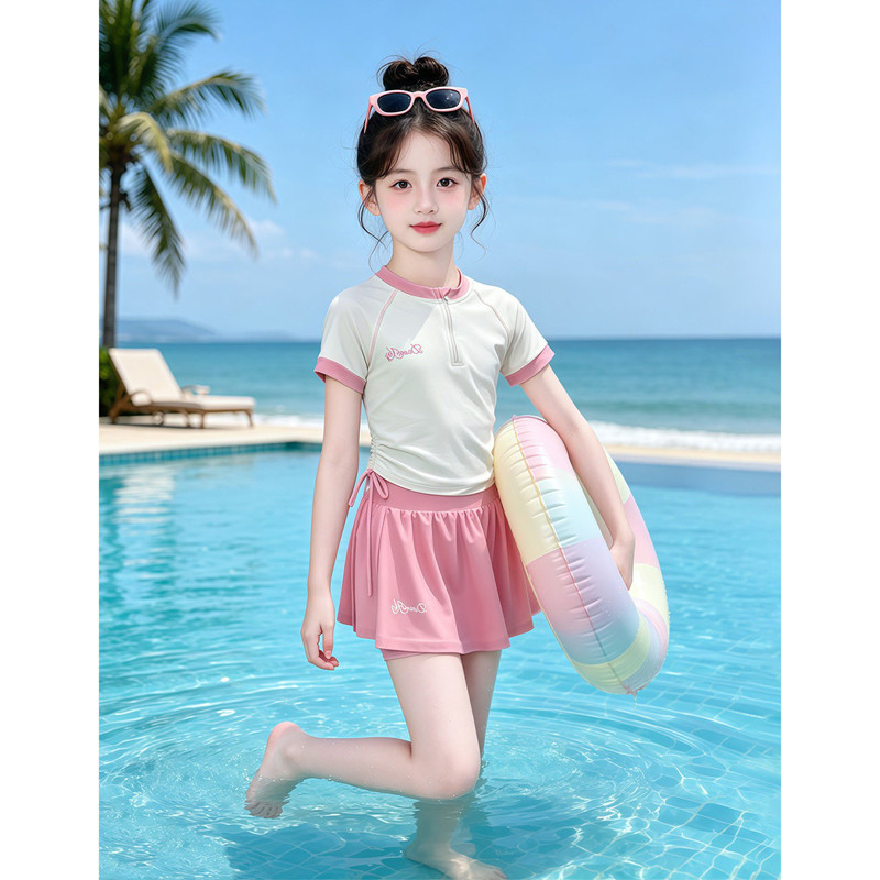 2026夏季女童分体泳衣高级感