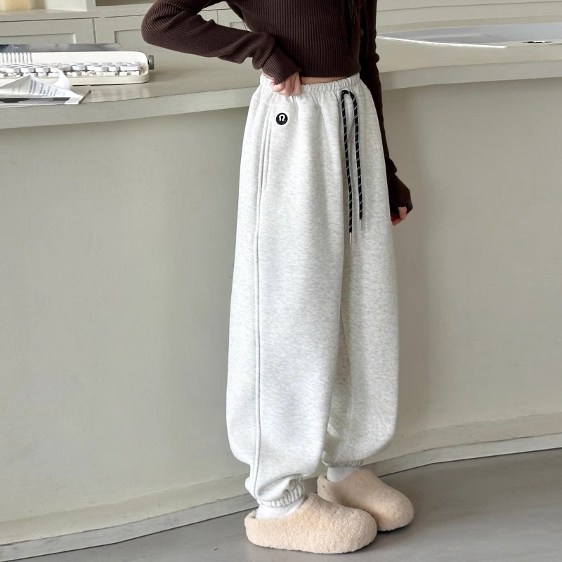 女童裤子秋冬2025新款加绒运动裤中大童初中生网红炸街超好看卫裤