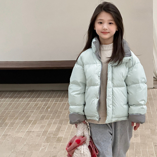 韩国女童羽绒服冬装2025新款洋气保暖大童装外套加厚儿童面包棉服