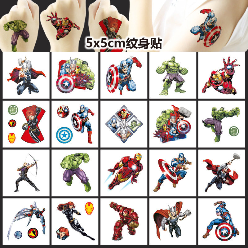 复仇者联盟纹身贴纸儿童卡通水转印贴男孩玩具钢铁侠贴纸安全防水,玩具/童车/益智/积木/模型,贴纸,淘宝优惠券,粉丝福利购,淘宝优惠卷