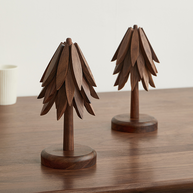 隔熱墊實木質創意一棵樹防燙墊