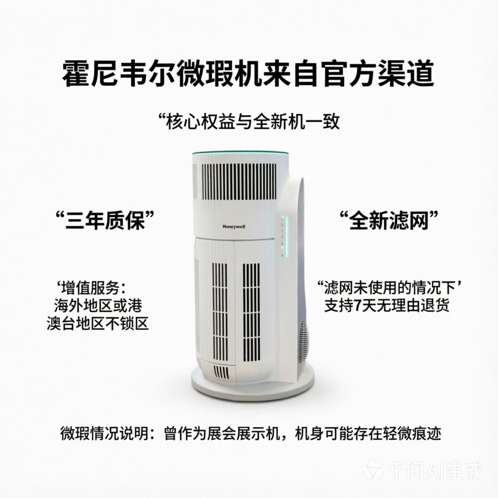 Honeywell霍哈宝微瑕机宠物空气净化器吸猫毛除甲醛去过敏源狗毛