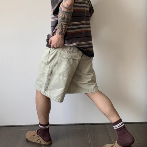 中腰宽松型新款工装裤美式复古