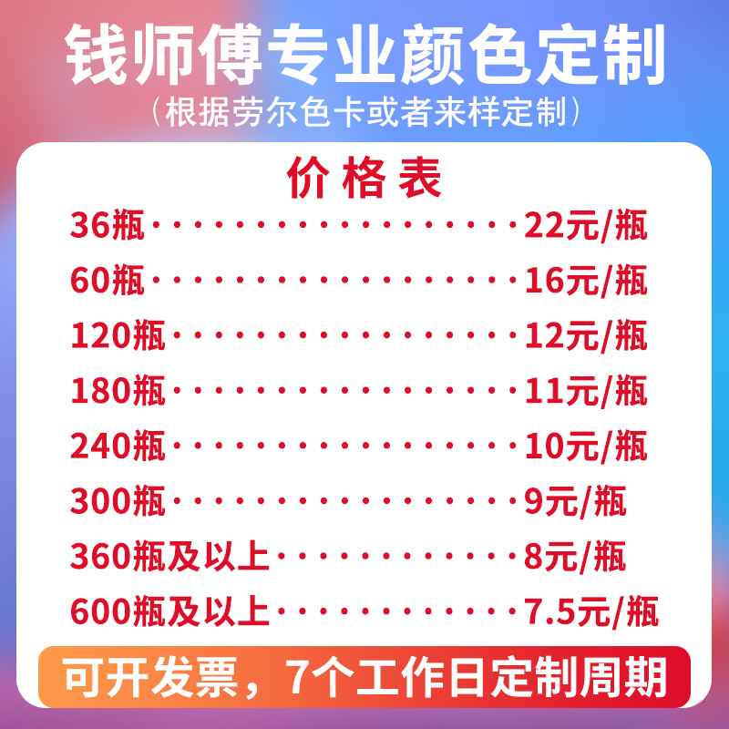 师傅劳尔3703漆5灰色自喷配电箱钱机箱7047/702橙色油FQY漆颜色定