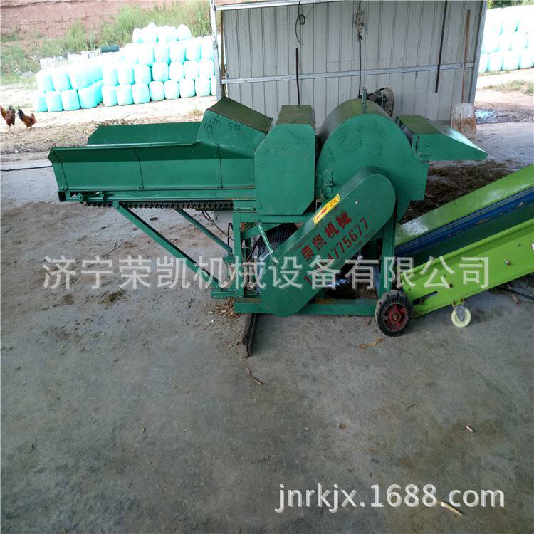 铁链条喂料粉碎揉丝机 青草饲料秸秆揉丝粉碎机 卧式秸秆揉丝机图