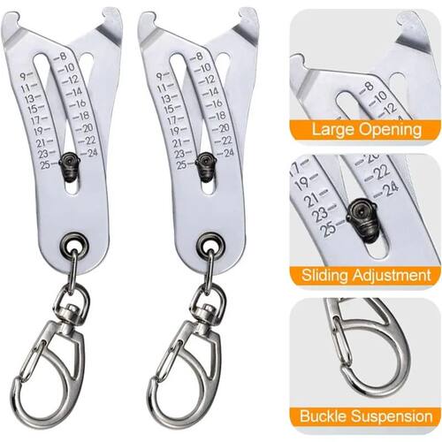 Nut Bolt Head Size Catcher Precise Bolt Size Finder Keychain