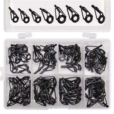 8/16/80Pcs Black Top Tip Guide for Spinning Casting Fishing