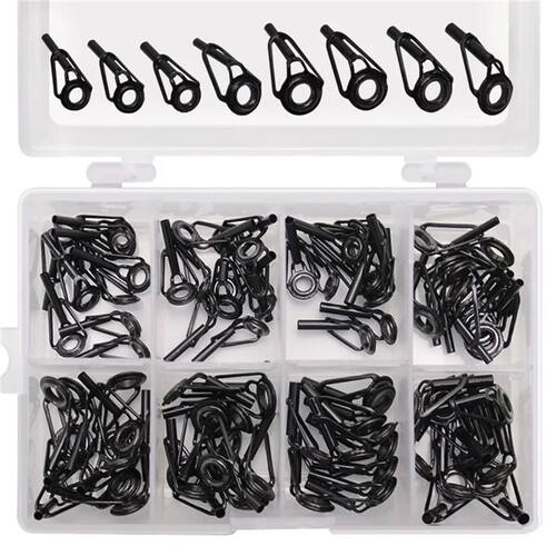 8/16/80Pcs Black Top Tip Guide for Spinning Casting Fishing