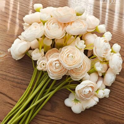 Silk Lotus Artificial Flowers 6pcs/lot Mini Ranunculus Fake