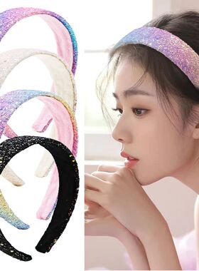 Glitter Headbands for Girls Princess Sparkly Wide Headband K