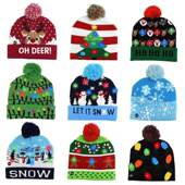Christmas Beanie Hat LED Sweater Knitted Light