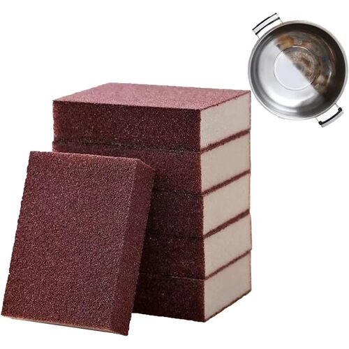 10Pcs Diamond Sand Sponge Brush Heavy Duty Stain Remover for
