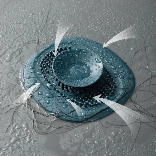 2Pcs Bathroom Hair Catcher Stopper Shower Floor Drain Cover