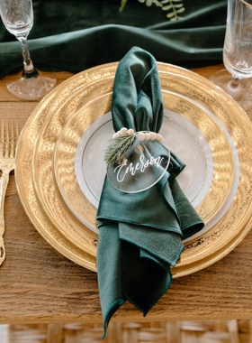 4 Pack Christmas Cloth Napkins Birthday Wedding红色丝绒餐巾