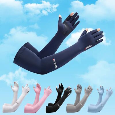 Summer Long Sleeves Anti-sunburn Driving Gloves Non Slip Out