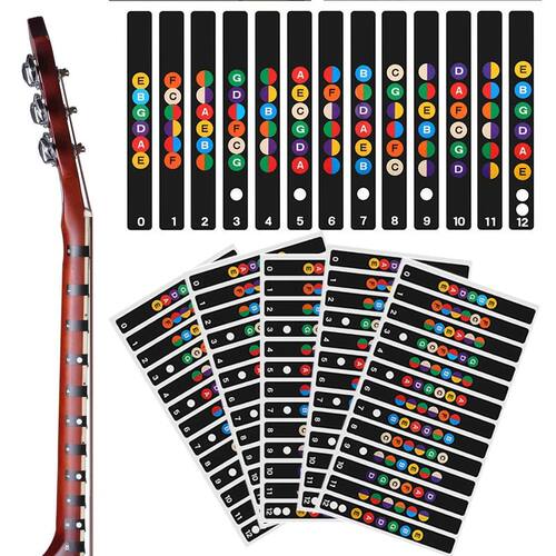 1/3/5 Sheet Guitar Scale Sticker Fretboard Notes Visual Guid