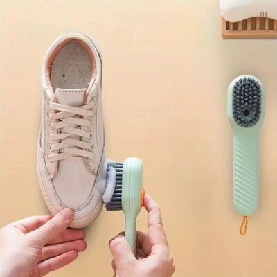 1 Green Soft Bristled Shoe Brush, Multifunctional Shoe Brush