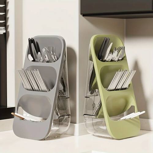 3-Tier Washable Chopstick Storage Rack - Desktop Home Chopst