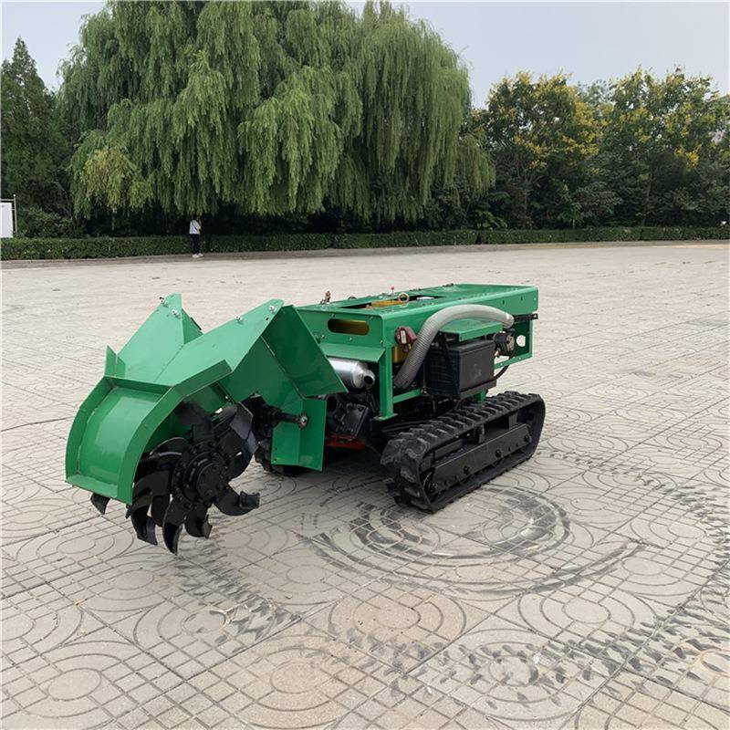 新款小型农用耕地机多功能大棚果园开沟下肥机全地形履带开沟机