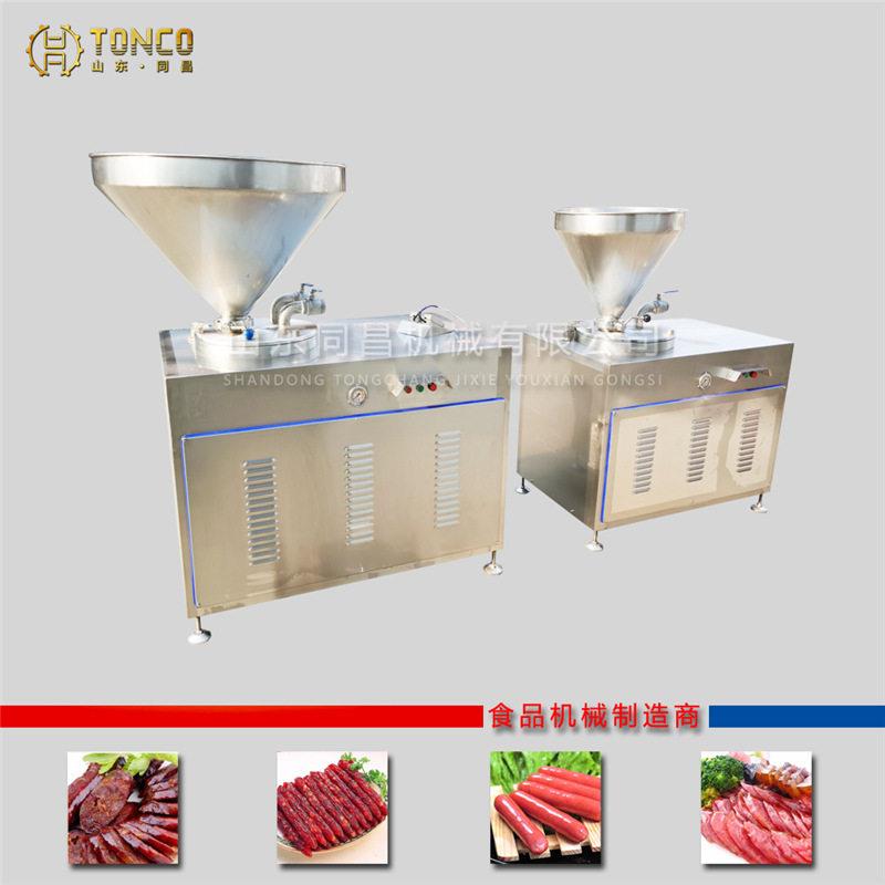 双管液压粉肠肠机器同昌 大肉片灌器淀肠机 全自灌动不锈钢液压灌