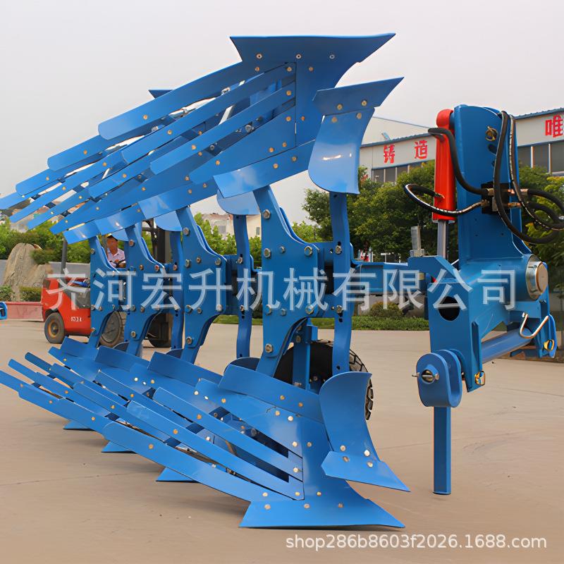 液压翻转铧犁四轮拖拉机后牵引铧式铧犁犁柱式铧犁