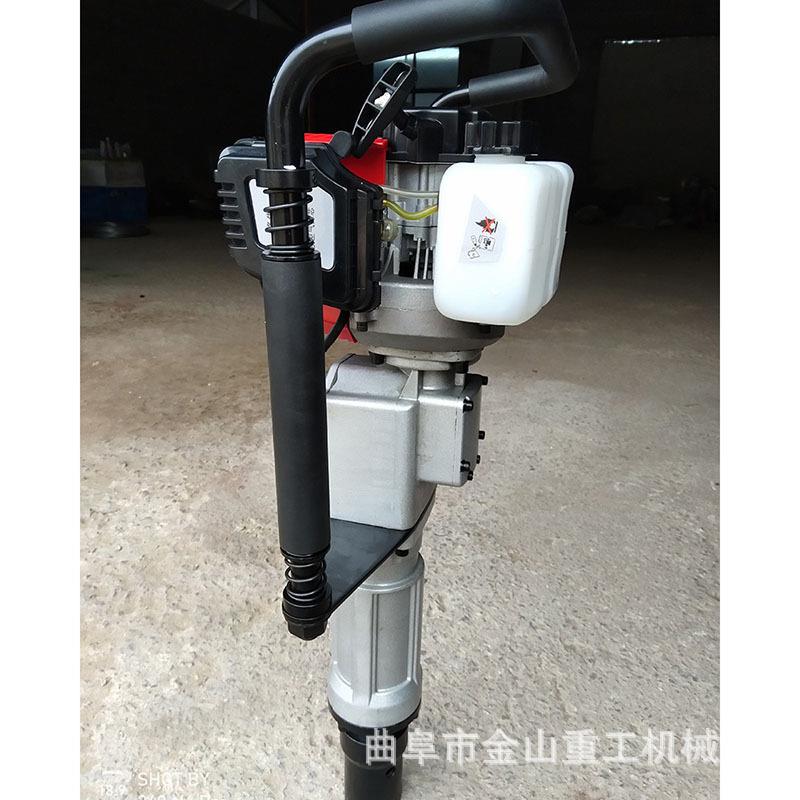 小型手提式汽油打桩机两冲程栽桩设备三角铁栽桩用打桩机