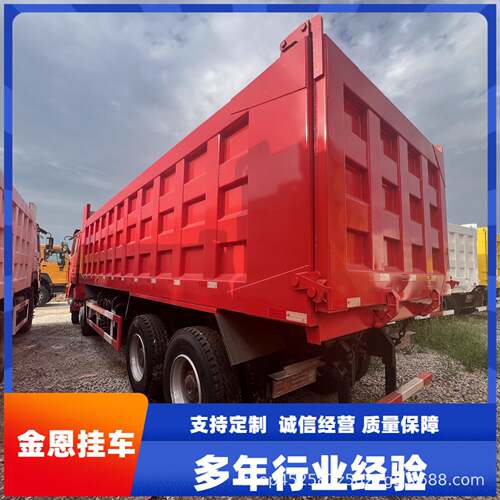 33出口车二手四陕汽德龙自卸车汽库存二手翻新车前后八翻斗渣重土