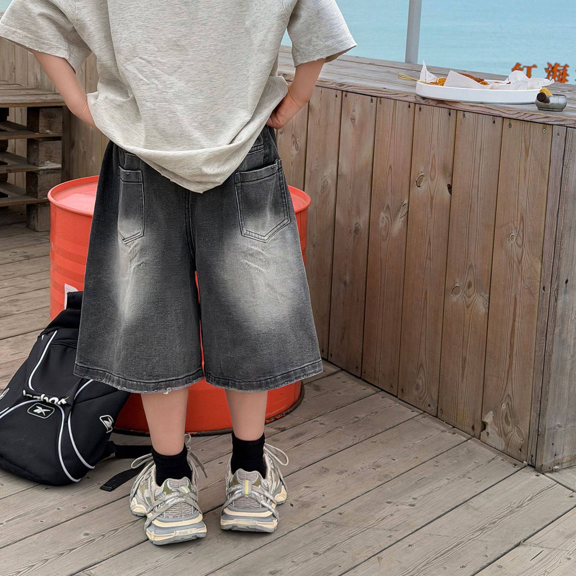 NEXT AINI夏季新款儿童韩版休闲牛仔短裤男童时尚百搭透气短裤