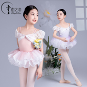 舞蹈服儿童女春夏新款 少儿芭蕾练功体操服公主风蓬蓬裙演出服套装