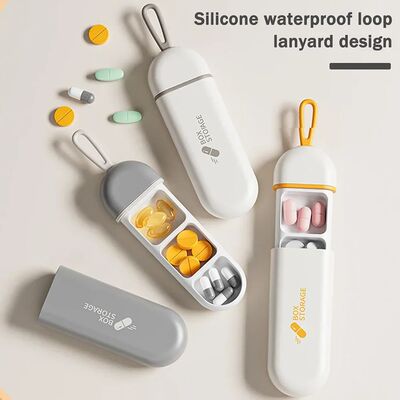 3 Compartment Pill Box Daily Pill Organizer Portable Medicin