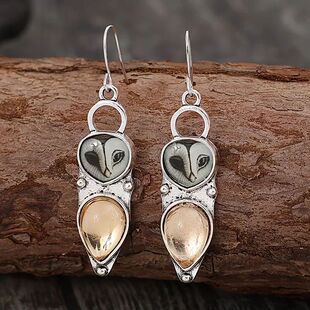 1PC Bohemian Retro Owl Pendant Earrings, Personalized Women'