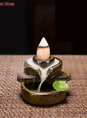 Waterfall Incense Burner Backflow Mini Buddha Censer Backflo