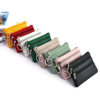 PU Leather Money Coin Purse 2025 New with Key Ring Waterproo