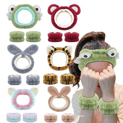 3pcs Cute Cat Ear, Rabbit,Frog, Bear Headband  For Women Gir