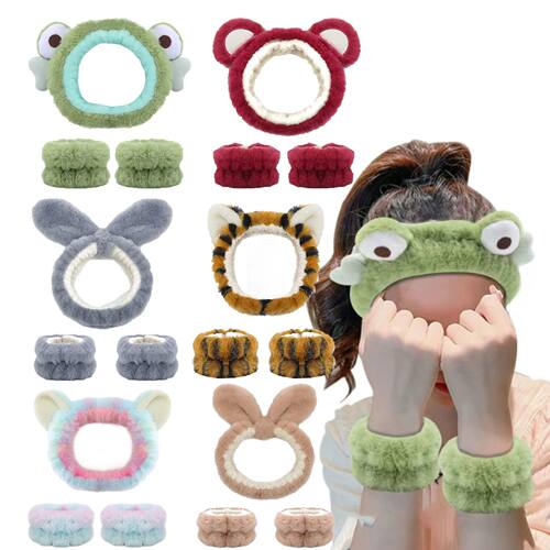 3pcs Cute Cat Ear, Rabbit,Frog, Bear Headband  For Women Gir